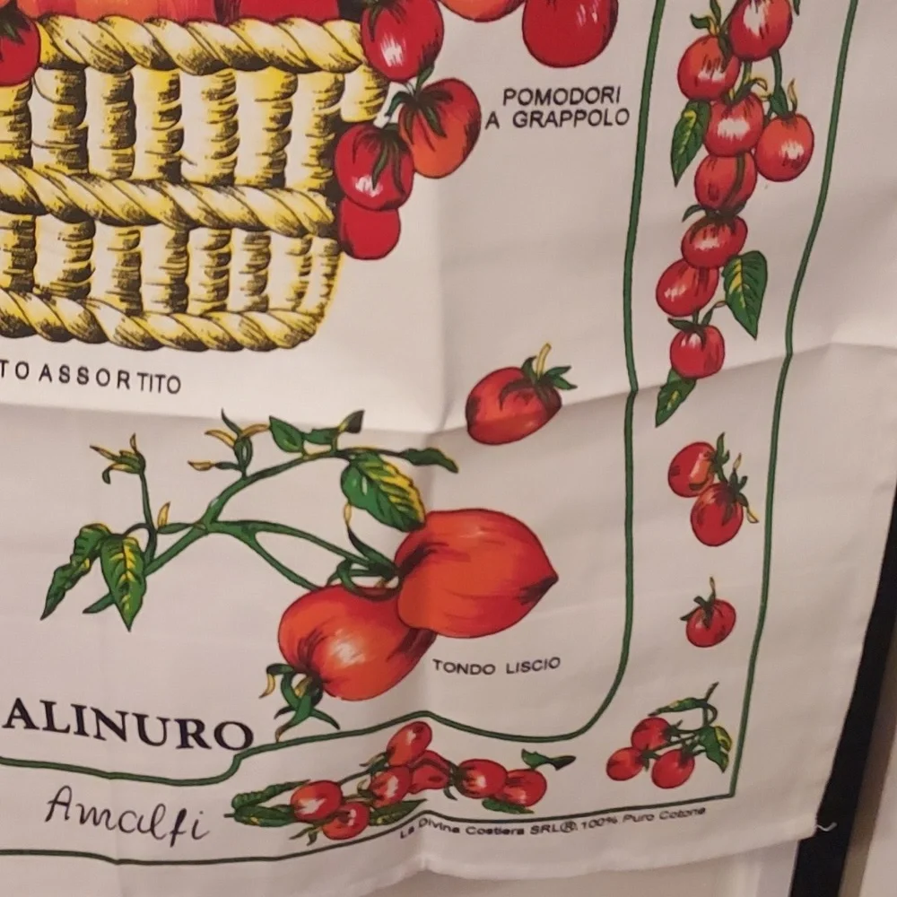 Italian Dish Towel Tea Towel Wall Hanging Caprese Tomato Theme